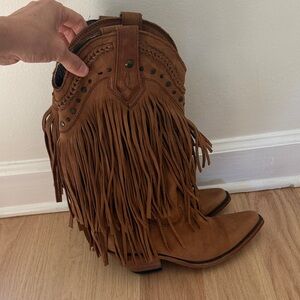 Liberty Black Vegas fringe Cowgirl boots  7 women’s